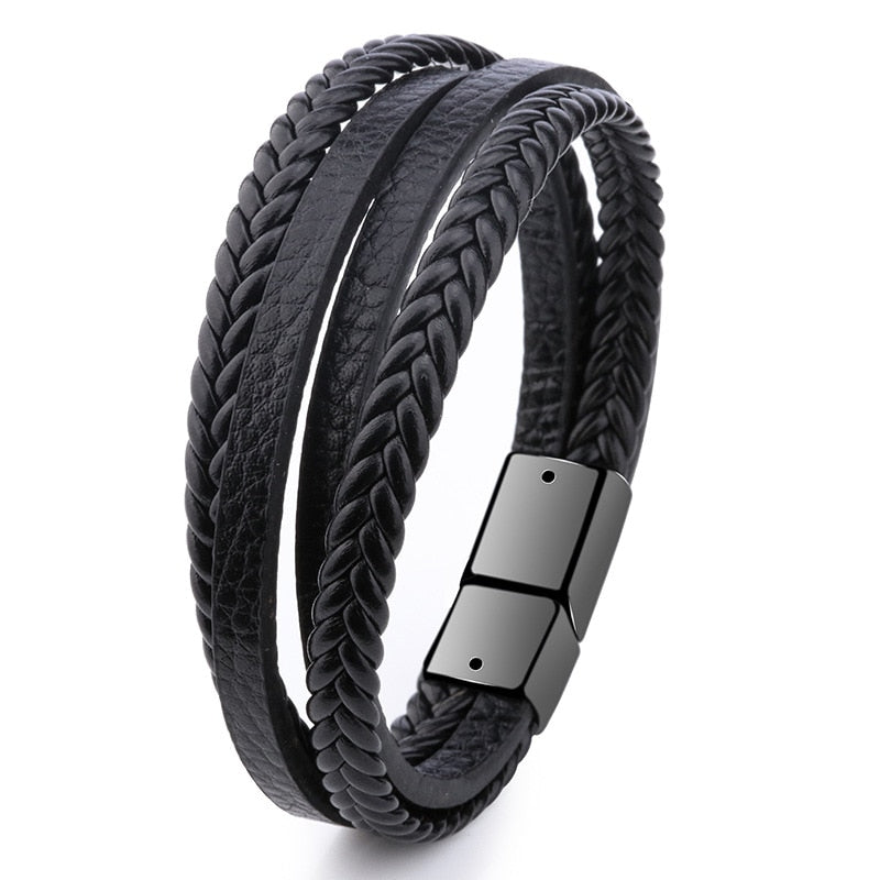 Trendy Genuine Leather Bracelets