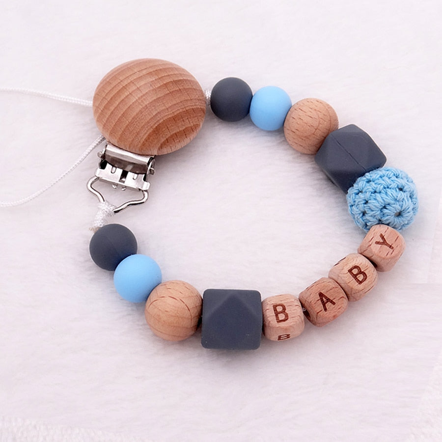 Handmade Free Personalized Name Silicone Wood