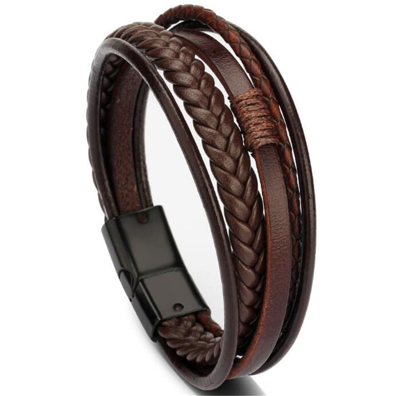 Trendy Genuine Leather Bracelets