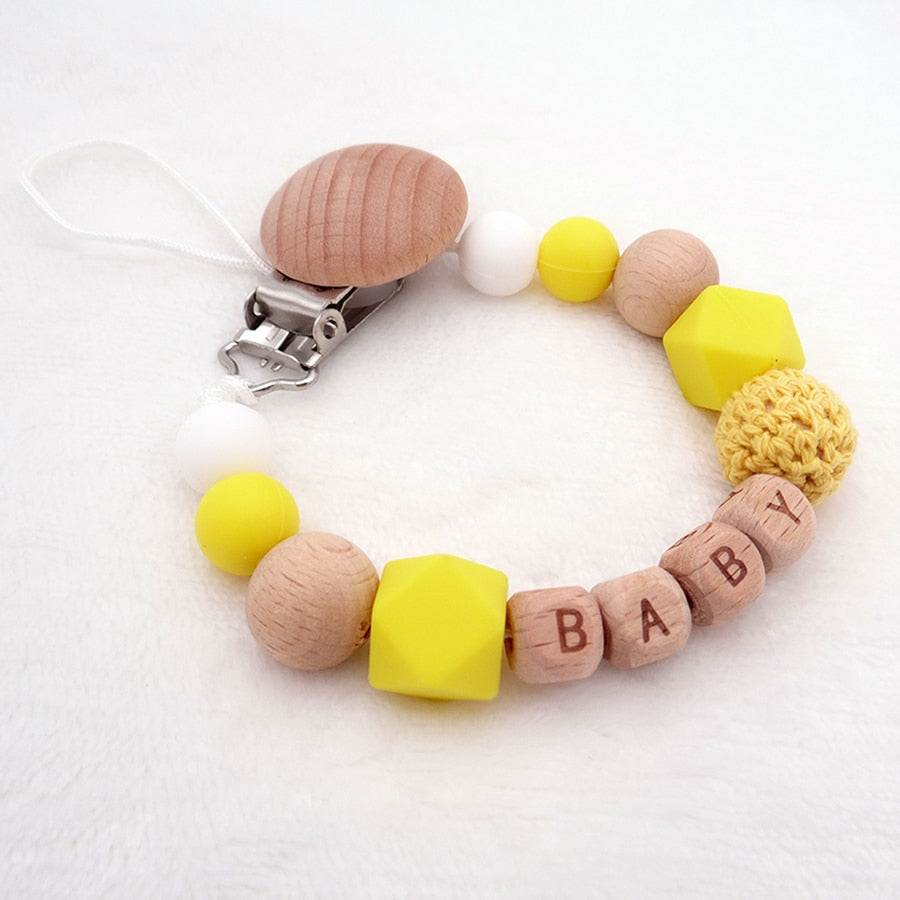 Handmade Free Personalized Name Silicone Wood