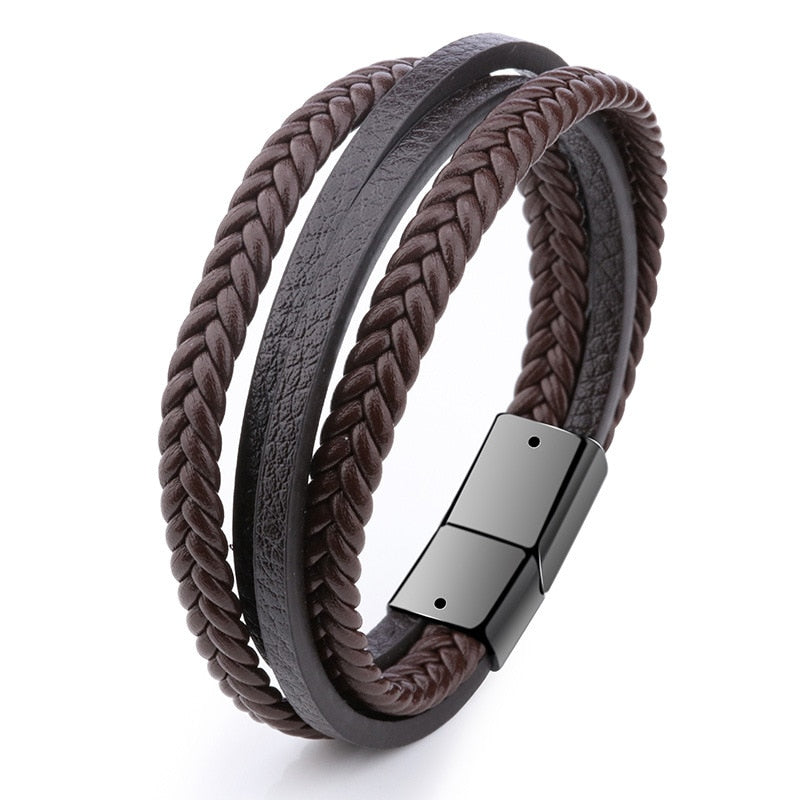 Trendy Genuine Leather Bracelets