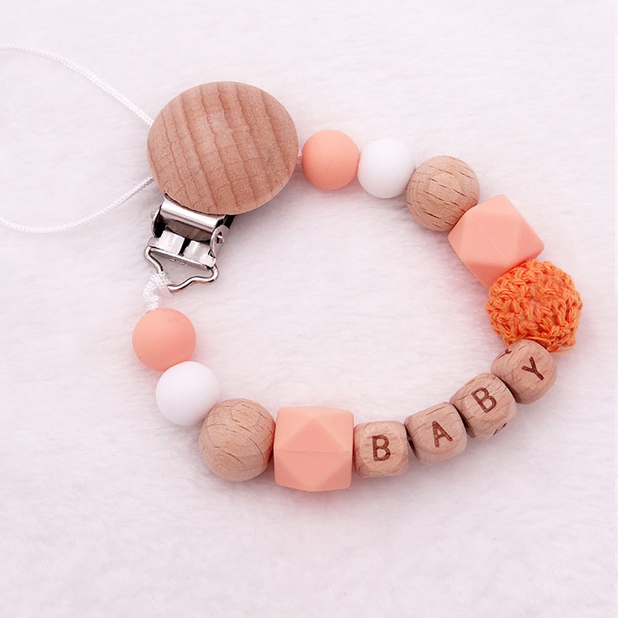 Handmade Free Personalized Name Silicone Wood