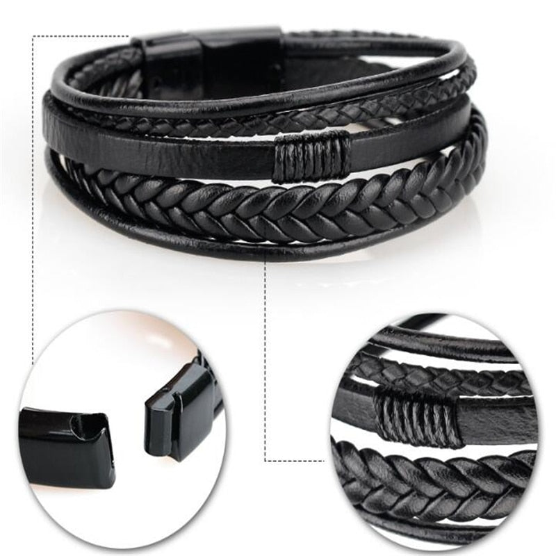 Trendy Genuine Leather Bracelets