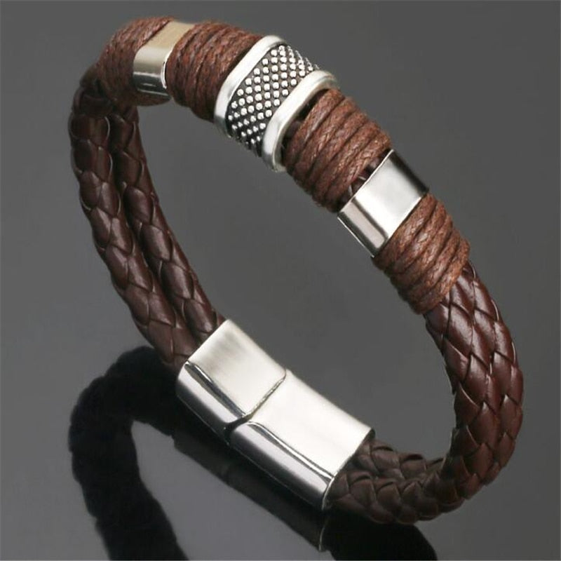 Trendy Genuine Leather Bracelets